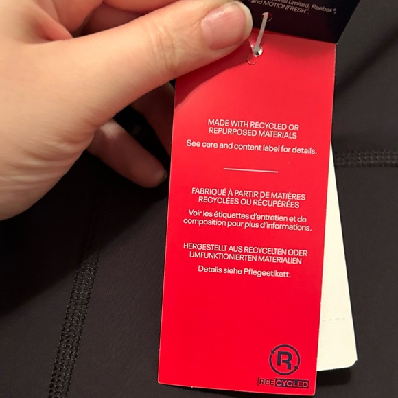 NWT Reebok Sz 2X Women’s Black High-Rise Lux Pocket Full-length Tights Leggings! - Picture 7 of 14